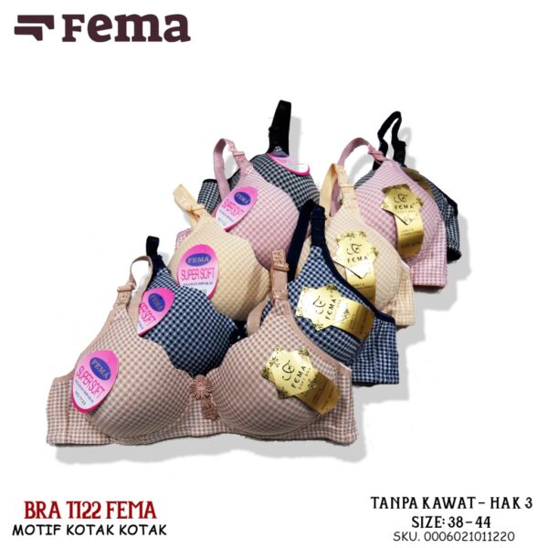 FEMA Official Shop Ecer 1 pcs Bh Bra 1122/6013 Kotak Tanpa Kawat - Image 3