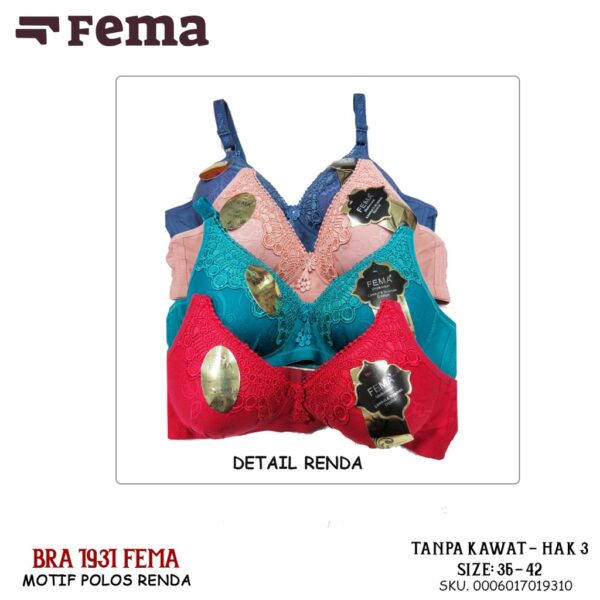 FEMA Official Shop Ecer 1 pcs Bh Bra 1931 Renda