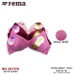 FEMA Official Shop Ecer 1 pcs BH Bra 138 Bunga Hak 2