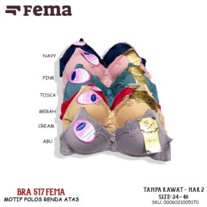 FEMA Official Shop Ecer 1 pcs BH Bra 517 Renda Atas