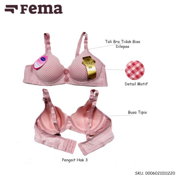 FEMA Official Shop Ecer 1 pcs Bh Bra 1122/6013 Kotak Tanpa Kawat - Image 5