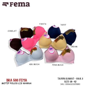 FEMA Official Shop Ecer 1 pcs  BH Bra 588 Polos Lis Warna