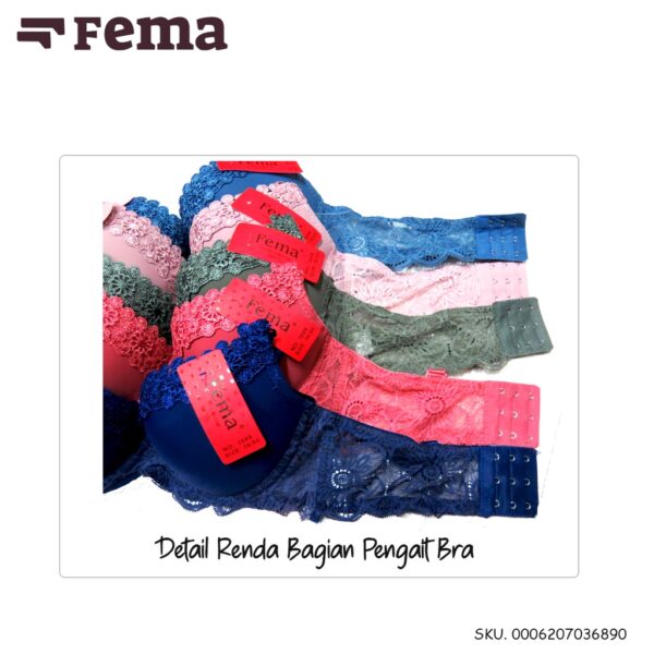 FEMA Official Shop Ecer 1 pcs BH Bra 3689 Renda Brokat Hak 3 - Image 3