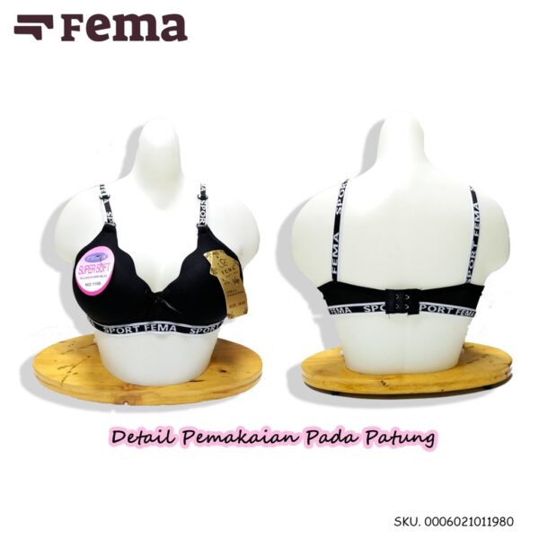 FEMA Official Shop Ecer 1 pcs Bh Bra 1198 Pori Sport - Gambar 5
