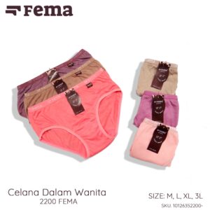 FEMA Official Shop ECER 1 pcs Celana Dalam Wanita 2200 Polos