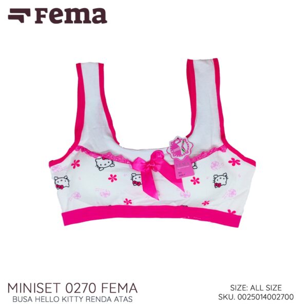 FEMA Official Shop Ecer 1 Pcs Miniset 0270/218-1 Anak Busa Sablon Hello Kitty/Stitch - Gambar 3