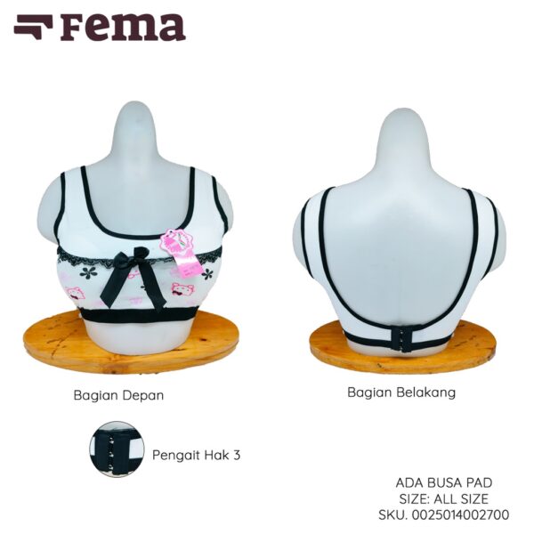FEMA Official Shop Ecer 1 Pcs Miniset 0270/218-1 Anak Busa Sablon Hello Kitty/Stitch - Gambar 4