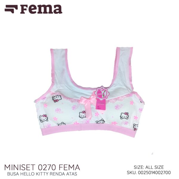 FEMA Official Shop Ecer 1 Pcs Miniset 0270/218-1 Anak Busa Sablon Hello Kitty/Stitch - Gambar 2