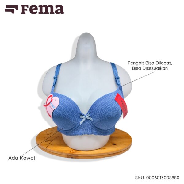 FEMA Official Shop Ecer 1 pcs BH Bra 888 Motif Bunga Kawat - Image 4