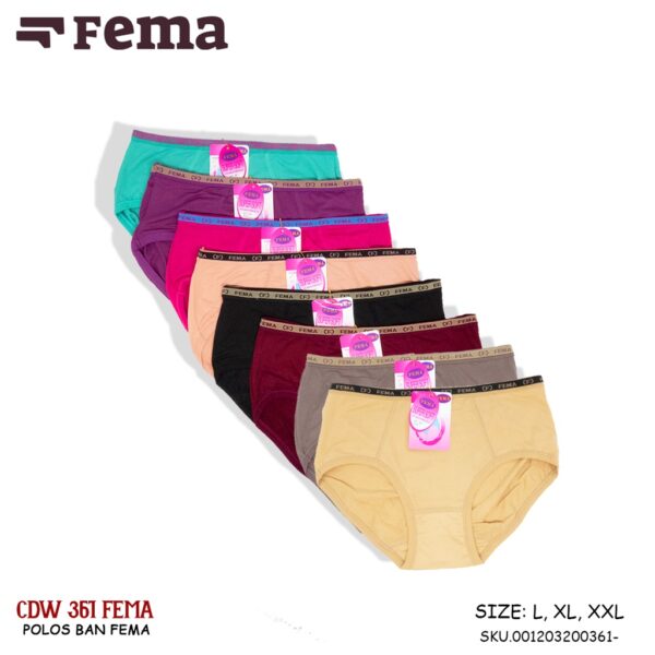 FEMA Celana Dalam Wanita Panties 393/361/391 Katun Polyester Premium - Image 3