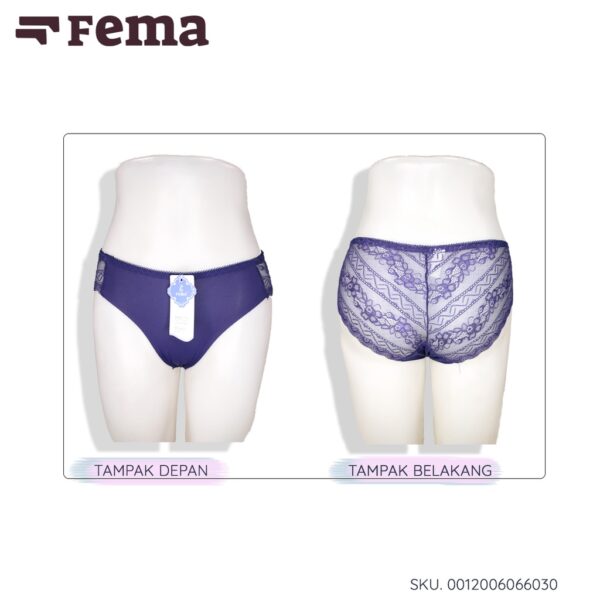 FEMA Official Shop Ecer 1 pcs Celana Dalam Wanita Krawang B48/753/6603 - Image 5