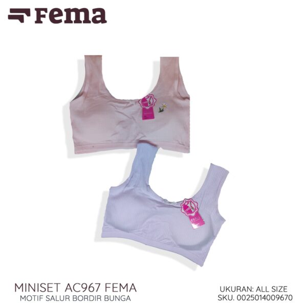 FEMA Official Shop Ecer 1 Pcs Miniset Busa Ac967 Salur Bordir Bunga