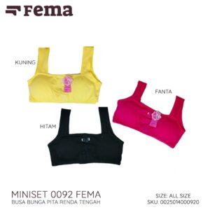 FEMA Official Shop Ecer 1 Pcs Miniset Busa 0092 Bunga Pita Renda Tengah