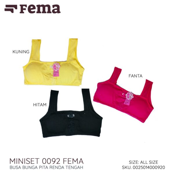 FEMA Official Shop Ecer 1 Pcs Miniset Busa 0092 Bunga Pita Renda Tengah