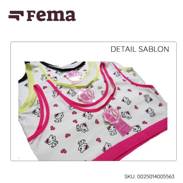 FEMA Official Shop Ecer 1 pcs Miniset AC556-3 Anak Remaja Tanpa Busa Sablon Gajah - Image 2