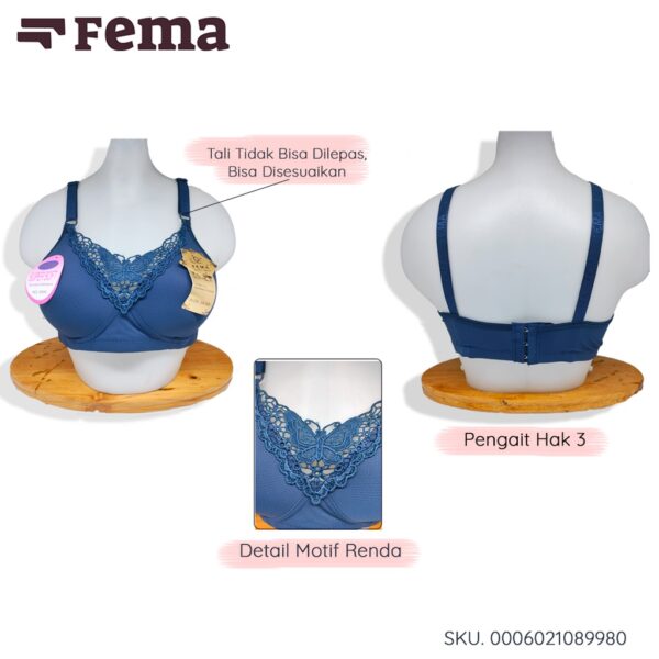 FEMA Official Shop Ecer 1 pcs Bh Bra 202/8998 Renda Kupu Import - Image 3