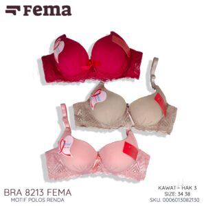 FEMA Official Shop Ecer 1 pcs BH Bra 8213 Polos Renda Kawat