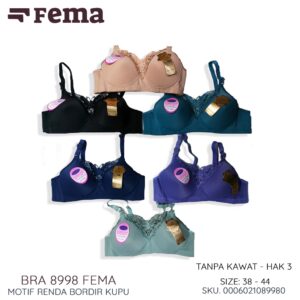 FEMA Official Shop Ecer 1 pcs Bh Bra 202/8998 Renda Kupu Import