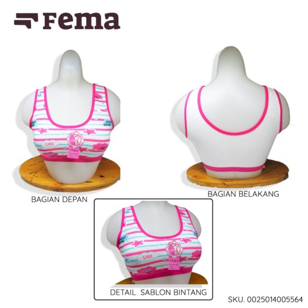 FEMA Official Shop Ecer 1 pcs Miniset AC556 Anak Remaja Tanpa Busa Sablon Bintang Bear Cat - Image 5