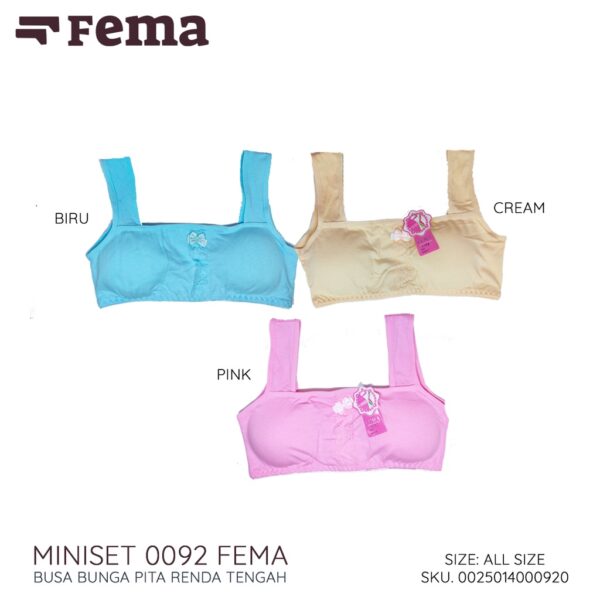FEMA Official Shop Ecer 1 Pcs Miniset Busa 0092 Bunga Pita Renda Tengah - Image 2