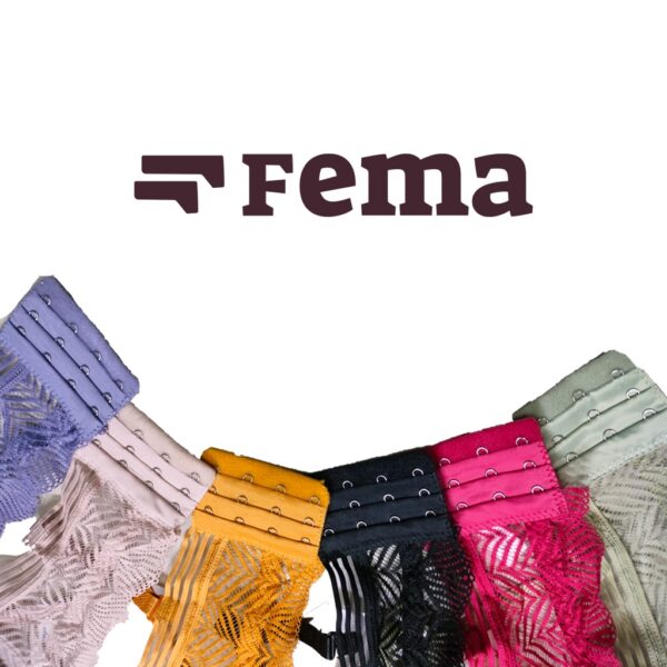 FEMA Official Shop Ecer 1 Pcs BH Bra 12805 Brokat Cup Besar Jumbo Kawat - Gambar 3