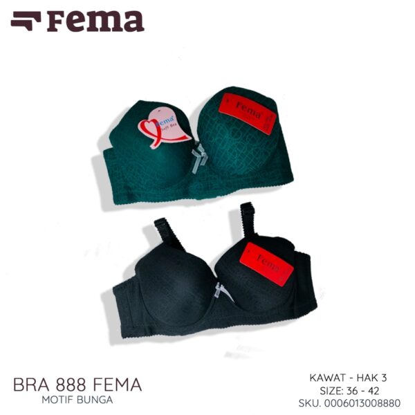 FEMA Official Shop Ecer 1 pcs BH Bra 888 Motif Bunga Kawat - Image 3