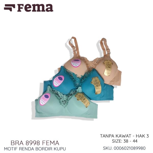 FEMA Official Shop Ecer 1 pcs Bh Bra 202/8998 Renda Kupu Import - Image 2