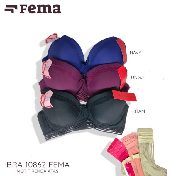 FEMA Official Shop Ecer 1 pcs BH Bra 10862 Renda Atas Kawat Hak 3 - Image 2