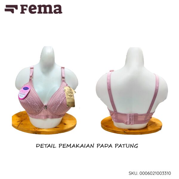 FEMA Official Shop Ecer 1 pcs BH Bra 331 Salur Renda Tanpa Kawat - Image 2