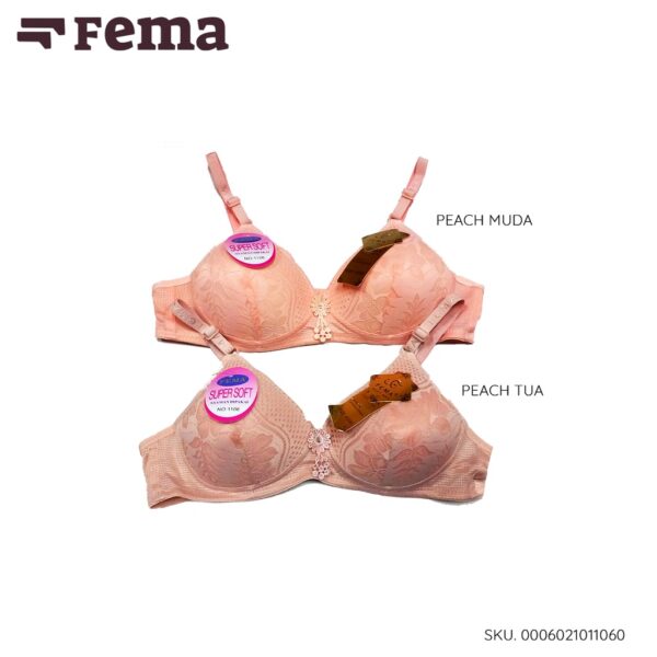 FEMA Official Shop Ecer 1 Pcs BH Bra 1106 Renda Wajik Tanpa Kawat - Image 2