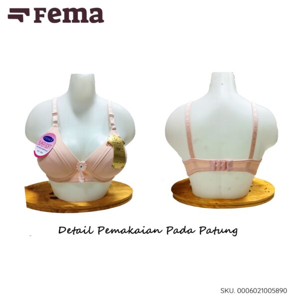 FEMA Official Shop Ecer 1 pcs Bh Bra 589 Salur Tanpa Kawat - Image 3
