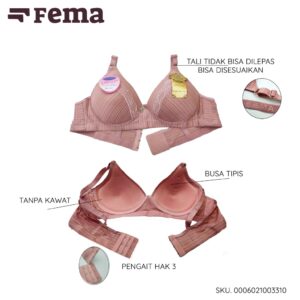 FEMA Official Shop Ecer 1 pcs BH Bra 331 Salur Renda Tanpa Kawat