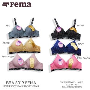 FEMA Official Shop Ecer 1 pcs Bh Bra 8019 Polkadot