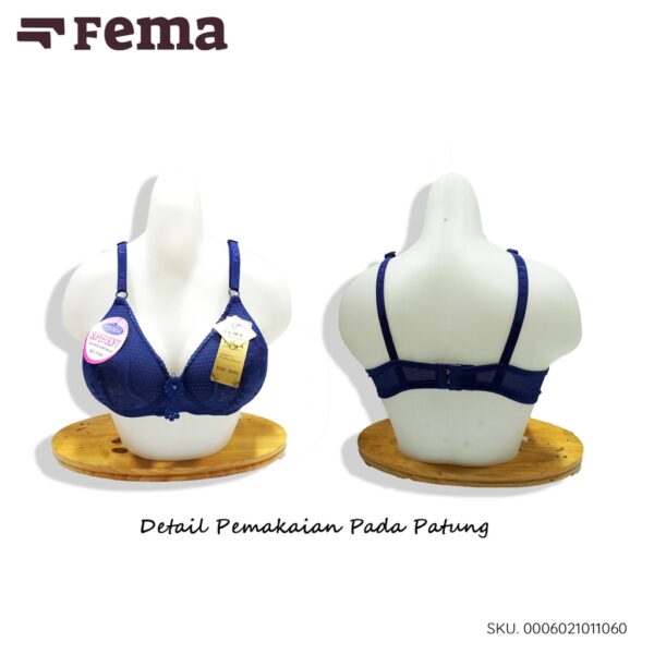 FEMA Official Shop Ecer 1 Pcs BH Bra 1106 Renda Wajik Tanpa Kawat - Image 3