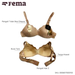 FEMA Official Shop Ecer 1 Pcs BH Bra 015/501 Bunga Embos