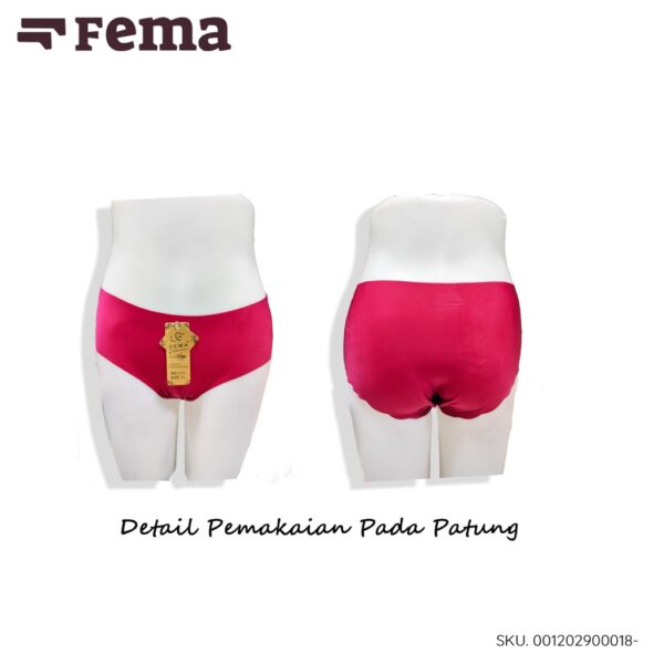 FEMA Official Shop Ecer 1 Pcs Celana Dalam Wanita K18/k19 Seamless Tanpa Jahitan Anti Nyeplak - Image 4