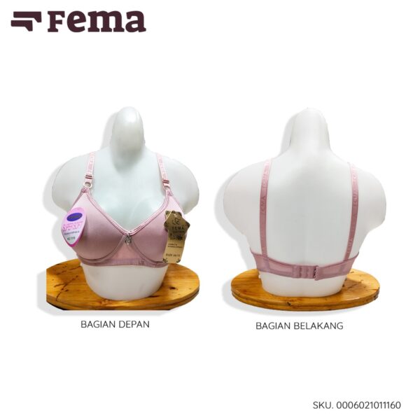 FEMA Official Shop Ecer 1 pcs Bh Bra 1116 Polos Tanpa Kawat - Gambar 4