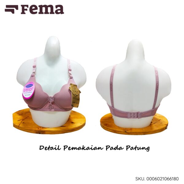 FEMA Official Shop Ecer 1 pcs Bh Bra 6618 Pori Pecah Telur - Gambar 2