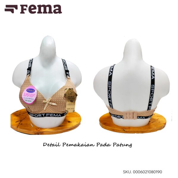 FEMA Official Shop Ecer 1 pcs Bh Bra 8019 Polkadot - Image 2