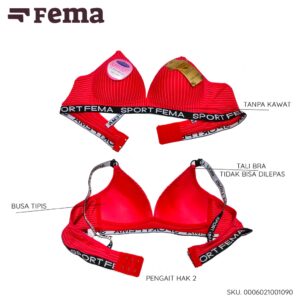 FEMA Official Shop Ecer 1 pcs BH Bra 109 Garis Hak 2