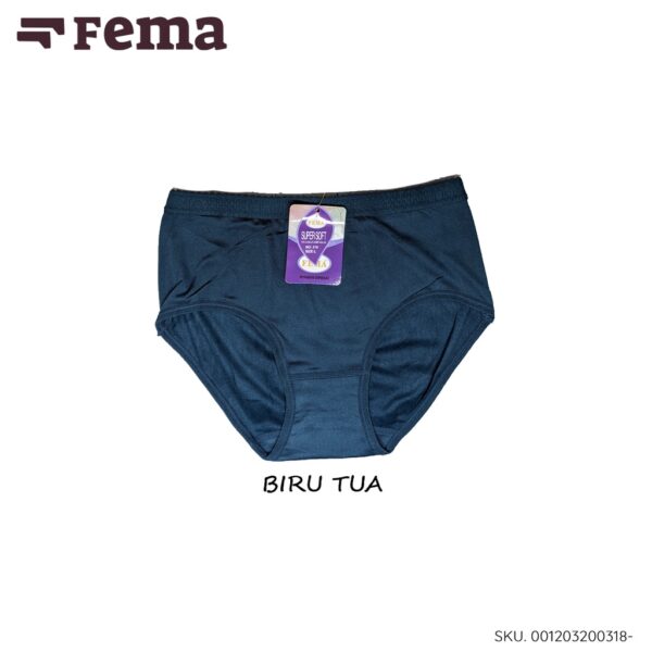 FEMA Official Shop ECER 1 pcs Celana Dalam Wanita 318 Polos Ban Pinggang Lebar - Image 5