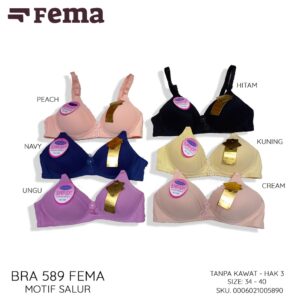 FEMA Official Shop Ecer 1 pcs Bh Bra 589 Salur Tanpa Kawat