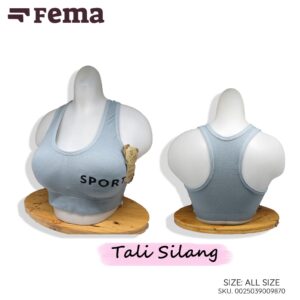 FEMA Official Shop Ecer 1 pcs Miniset Busa Sport Bra Premium 987 Tali Silang Polos