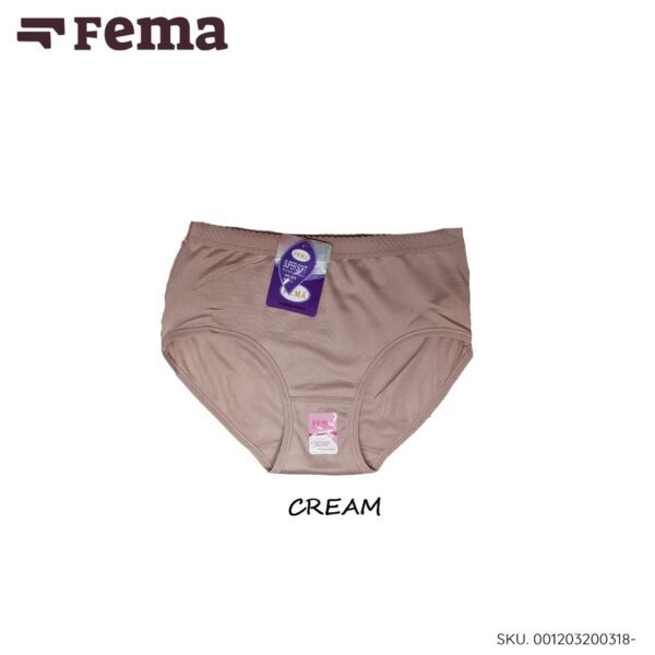 FEMA Official Shop ECER 1 pcs Celana Dalam Wanita 318 Polos Ban Pinggang Lebar - Image 3