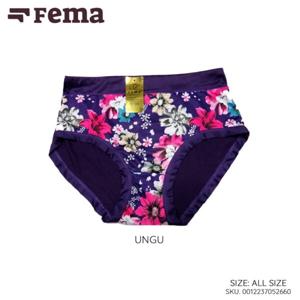 FEMA Official Shop Ecer 1 Pcs CD Celana Dalam Wanita Sablon Bunga Kupu-Kupu 5266/5268/5271 - Image 5