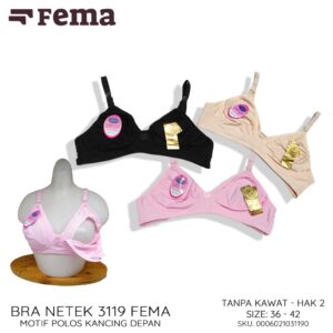 FEMA Official Shop Ecer 1 Pcs BH Bra 3119 Netek Menyusui Maternity