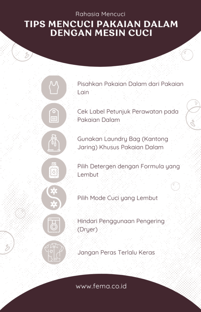 Fema Tips Mencuci Pakaian Dalam dengan Mesin Cuci