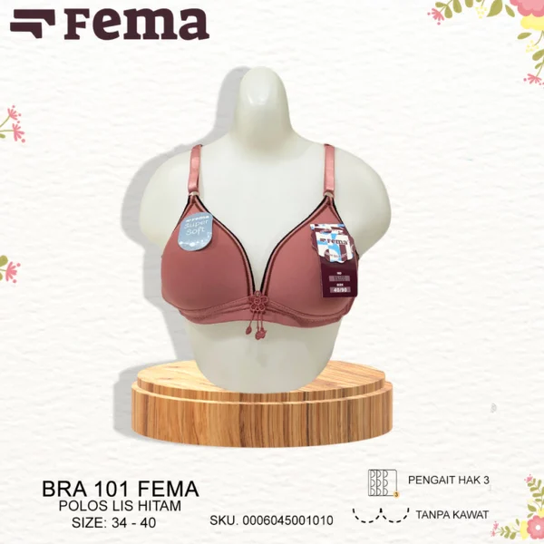Bra A6 FEMA Polos Lis Atas Detail Depan