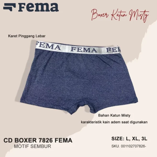 CD Boxer 728 FEMA Motif Sembur Detail Bahan