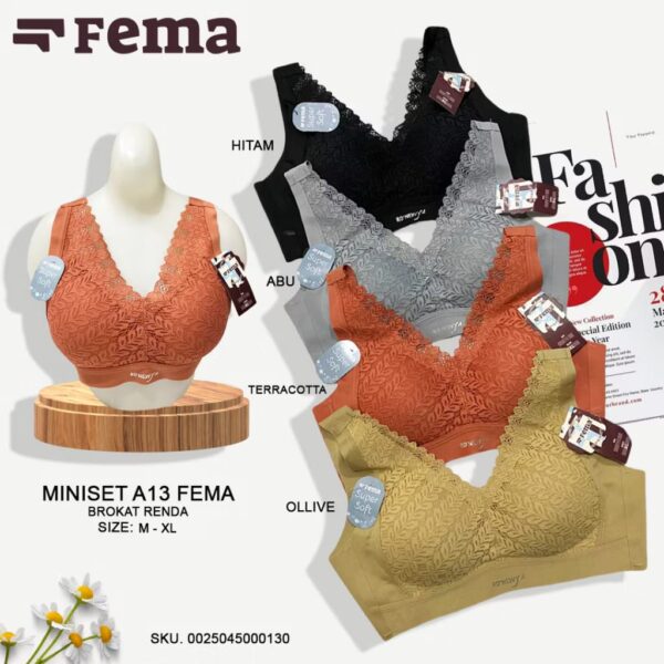 FEMA Official Shop Ecer 1 pcs Miniset Sport Busa A13 Renda Brokat Seamless